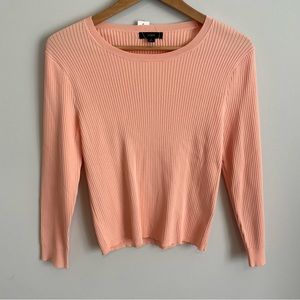 J Crew | Supersculpt ribbed sweater T-shirt Fresh Peach Small